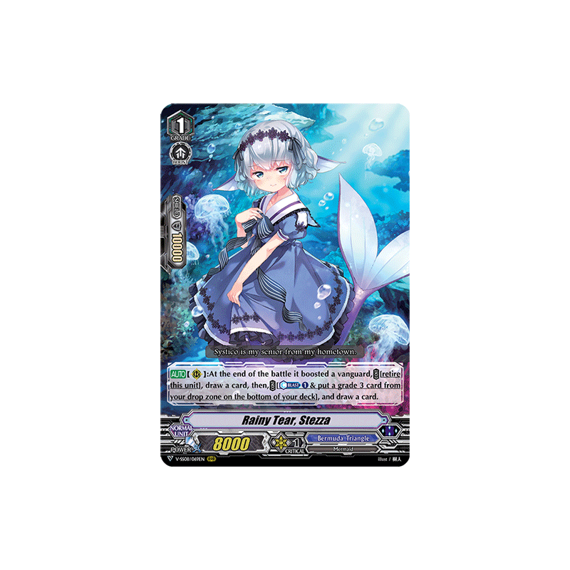 Vanguard_TCG_card_V-SS08_069EN_RRR_Rainy_Tear_Stezza_CLAN_SELECTION_PLUS_Vol.2