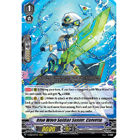 Vanguard_TCG_card_V-SS08_073EN_RRR_Blue_Wave_Soldier_Senior_Corvette_CLAN_SELECTION_PLUS_Vol.2
