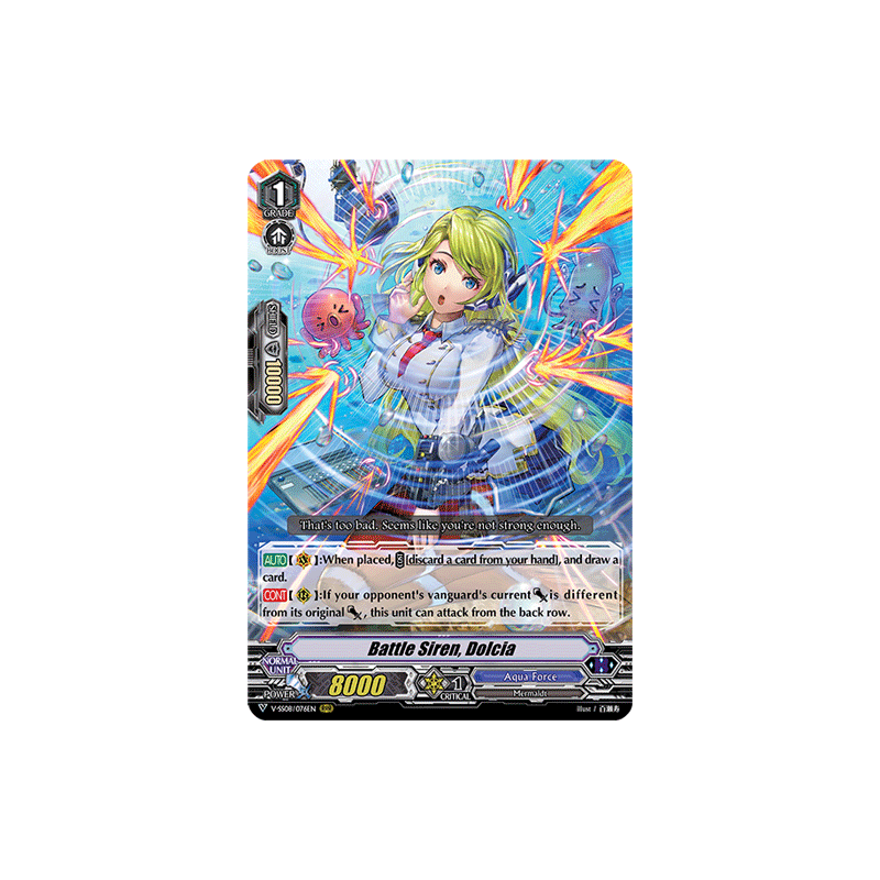 Vanguard_TCG_card_V-SS08_076EN_RRR_Battle_Siren_Dolcia_CLAN_SELECTION_PLUS_Vol.2