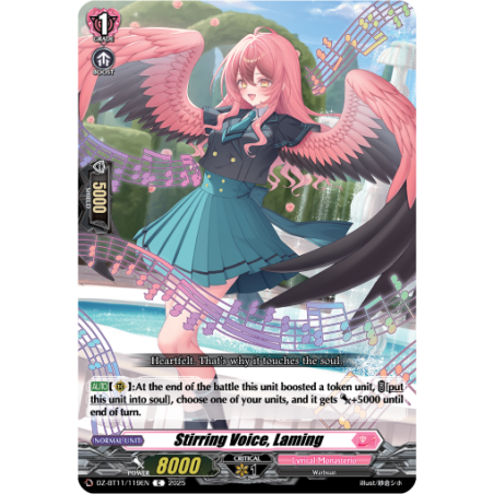 Vanguard_TCG_card_DZ-BT11_119EN_C_Stirring_Voice_Laming_Symphony_of_Might_Bloom