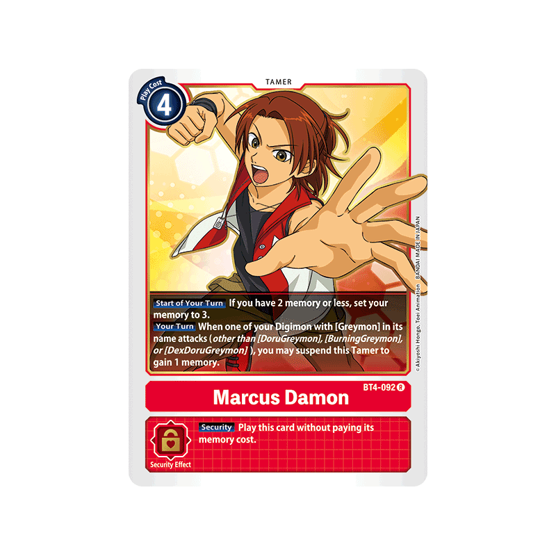 Digimon_TCG_BT4-092_Marcus_Damon_Rare_Great_Legend_Card_Game