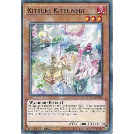 YGO CYAC-EN028 C Kitsuni KitsunebiCYAC-EN028 Yu-gi-oh