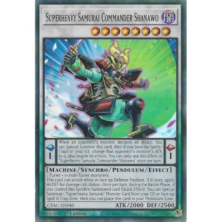 YGO CYAC-EN040 SuR Commandant Shanawo Samouraï SupralourdCYAC-EN040 Yu-gi-oh