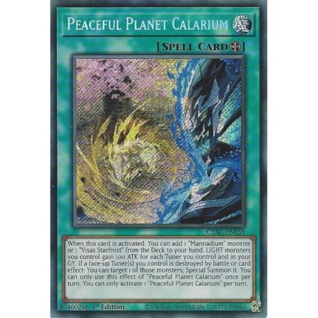 YGO CYAC-EN058 SeR Planète Paisible CalariumCYAC-EN058 Yu-gi-oh