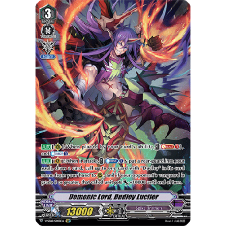 Vanguard_TCG_card_V-SS08_SP08EN_SP_Demonic_Lord_Dudley_Lucifer_CLAN_SELECTION_PLUS_Vol.2