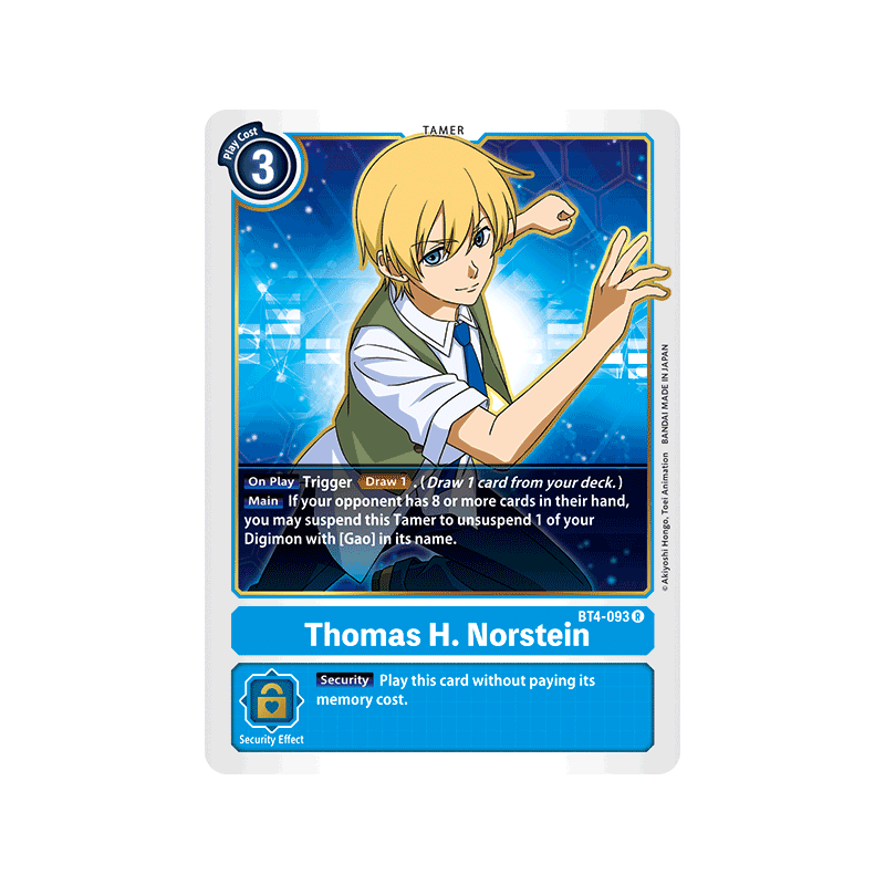 Digimon_TCG_BT4-093_Thomas_H._Norstein_Rare_Great_Legend_Card_Game