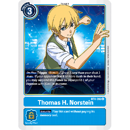 Digimon_TCG_BT4-093_Thomas_H._Norstein_Rare_Great_Legend_Card_Game