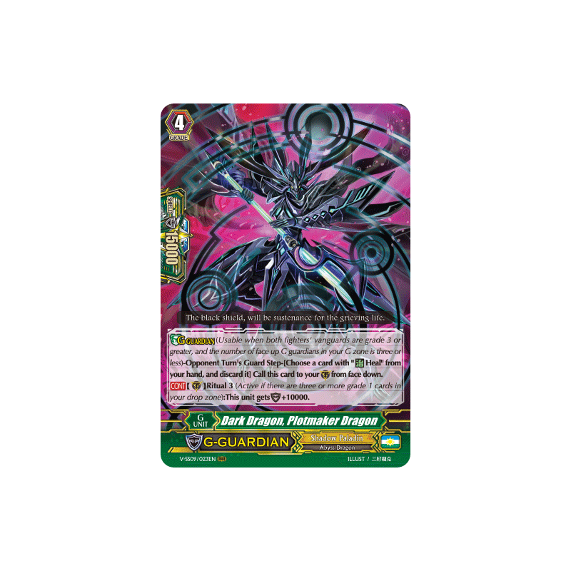 Vanguard_TCG_card_V-SS09_023EN_RRR_Dark_Dragon_Plotmaker_Dragon_REVIVAL_SELECTION