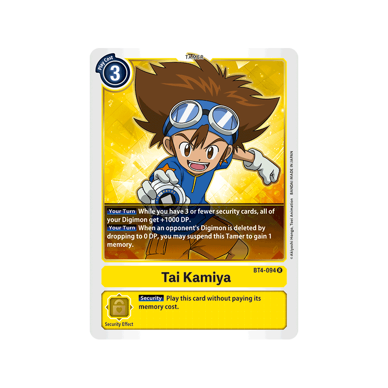 Digimon_TCG_BT4-094_Tai_Kamiya_Rare_Great_Legend_Card_Game