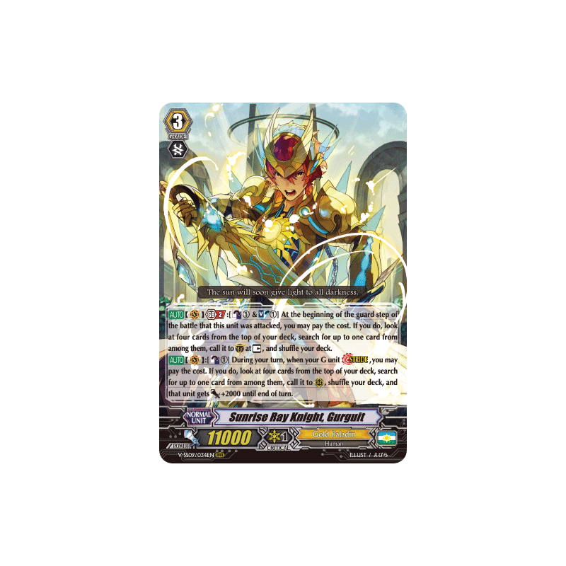 Vanguard_TCG_card_V-SS09_034EN_RRR_Sunrise_Ray_Knight_Gurguit_REVIVAL_SELECTION