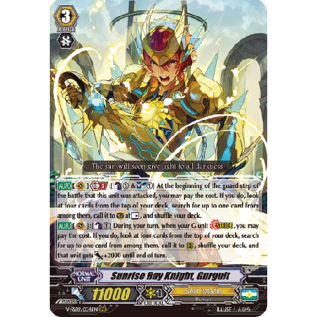 Vanguard_TCG_card_V-SS09_034EN_RRR_Sunrise_Ray_Knight_Gurguit_REVIVAL_SELECTION