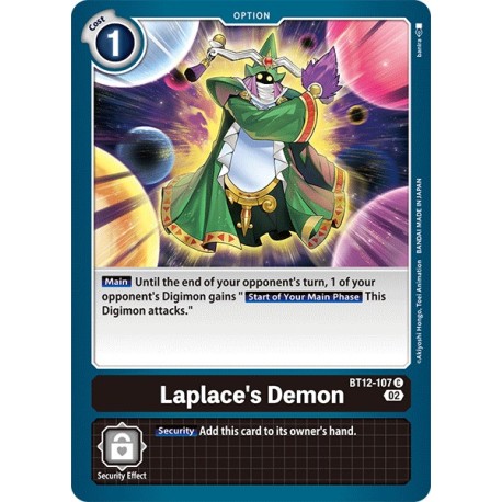 BT12-107 C Laplace's Demon Option BT12-107 Digimon