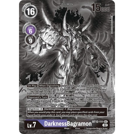 BT12-111 AA SEC DarknessBagramon Digimon Alternative ArtBT12-111 AA Digimon