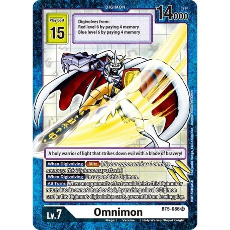 BT12 BT5-086 AA SR Omnimon Digimon Alternative ArtBT12 BT5-086 AA Digimon