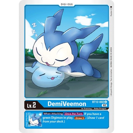 BT12-002 U DemiVeemon Digi-Egg BT12-002 Digimon