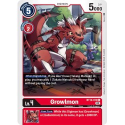 BT12-010 C Growlmon Digimon BT12-010 Digimon