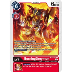 BT12-013 U BurningGreymon Digimon BT12-013 Digimon
