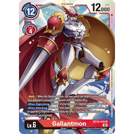 BT12-018 SR Gallantmon Digimon BT12-018 Digimon