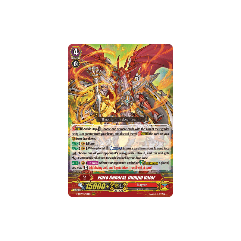 Vanguard_TCG_card_V-SS09_043EN_RRR_Flare_General_Dumjid_Valor_REVIVAL_SELECTION