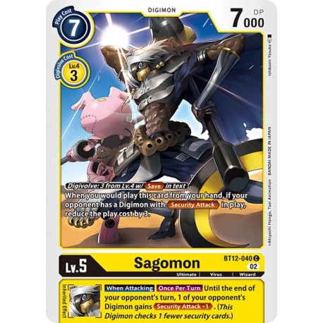BT12-040 C Sagomon Digimon BT12-040 Digimon