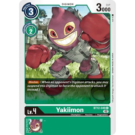 BT12-049 C Yakiimon Digimon BT12-049 Digimon