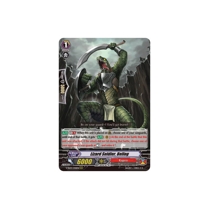 Vanguard_TCG_card_V-SS09_048EN_RRR_Lizard_Soldier_Bellog_REVIVAL_SELECTION