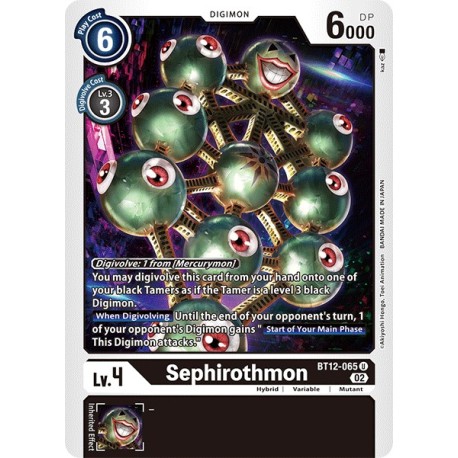 BT12-065 U Sephirothmon Digimon BT12-065 Digimon