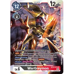 BT12-070 SR WarGreymon Digimon BT12-070 Digimon