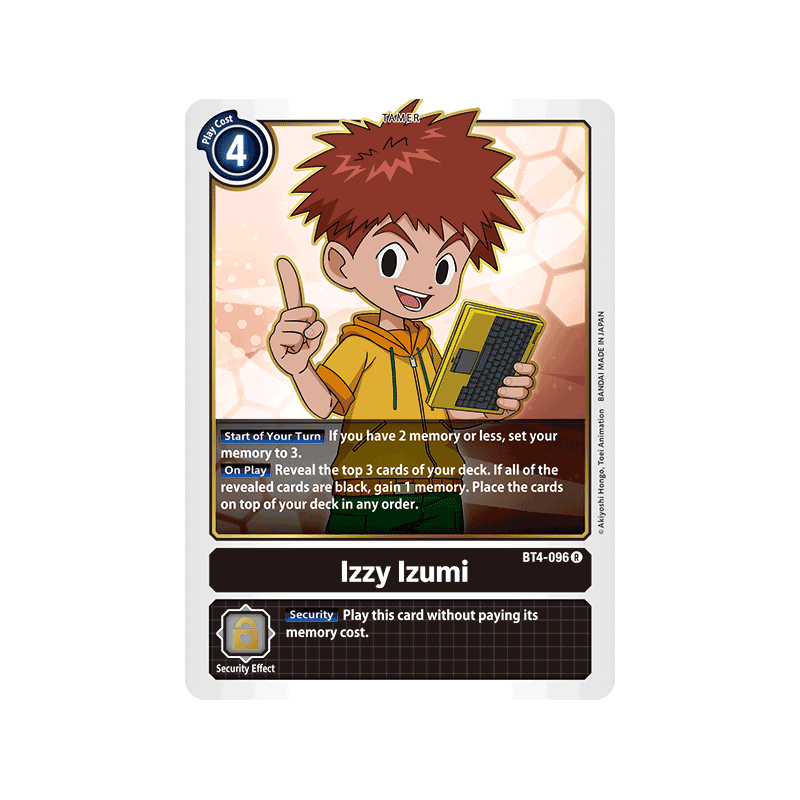 Digimon_TCG_BT4-096_Izzy_Izumi_Rare_Great_Legend_Card_Game