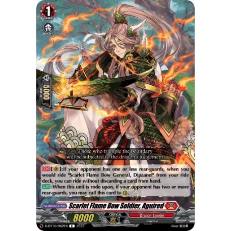 CFV D-BT10/062EN C Scarlet Flame Bow Soldier, AguiredD-BT10/062EN Vanguard