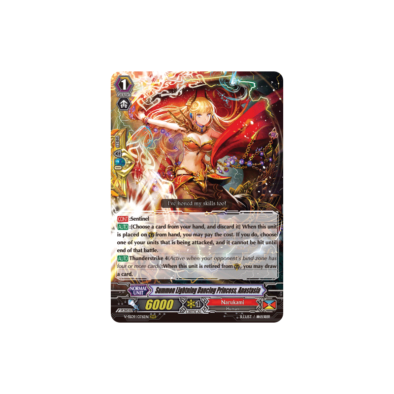 Vanguard_TCG_card_V-SS09_076EN_RRR_Summon_Lightning_Dancing_Princess_Anastasia_REVIVAL_SELECTION