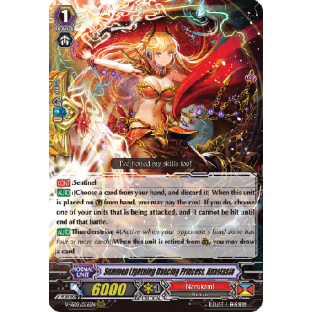 Vanguard_TCG_card_V-SS09_076EN_RRR_Summon_Lightning_Dancing_Princess_Anastasia_REVIVAL_SELECTION