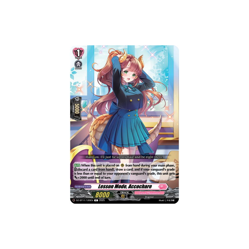 Vanguard_TCG_card_DZ-BT11_120EN_C_Lesson_Mode_Accochare_Symphony_of_Might_Bloom