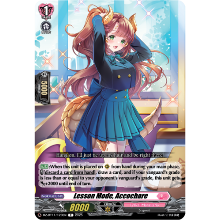 Vanguard_TCG_card_DZ-BT11_120EN_C_Lesson_Mode_Accochare_Symphony_of_Might_Bloom