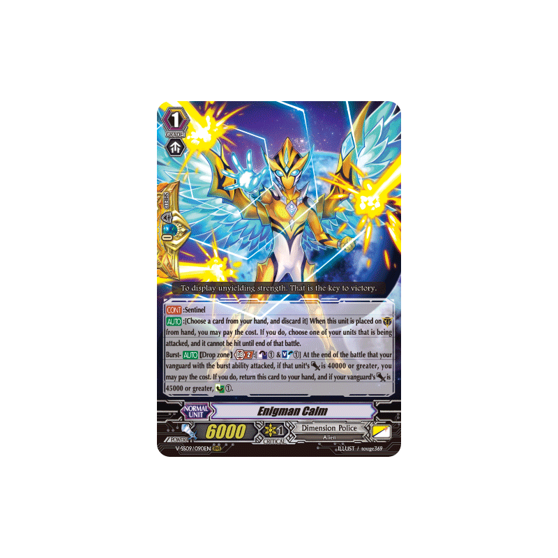Vanguard_TCG_card_V-SS09_090EN_RRR_Enigman_Calm_REVIVAL_SELECTION