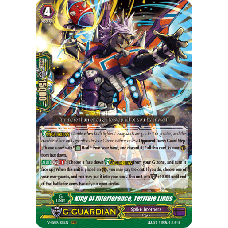 Vanguard_TCG_card_V-SS09_101EN_RRR_King_of_Interference_Terrible_Linus_REVIVAL_SELECTION