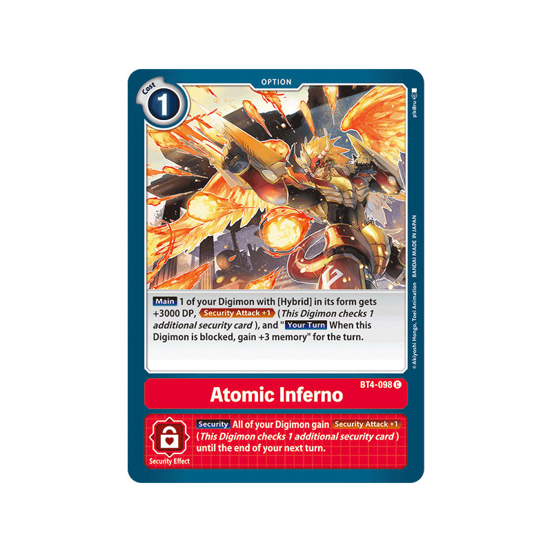 Digimon_TCG_BT4-098_Atomic_Inferno_Common_Great_Legend_Card_Game