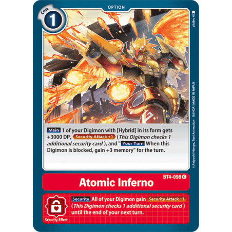 Digimon_TCG_BT4-098_Atomic_Inferno_Common_Great_Legend_Card_Game