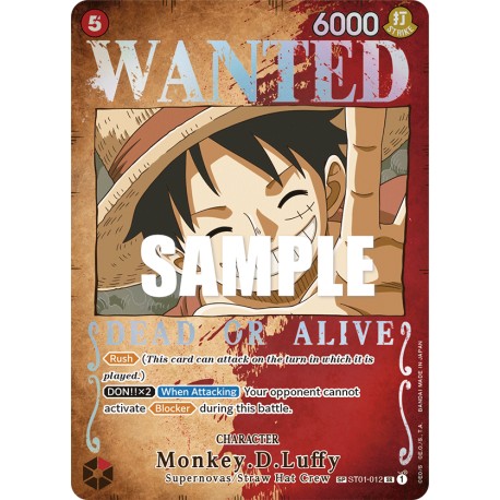 OP ST01-012 SP CARD  Monkey.D.Luffy