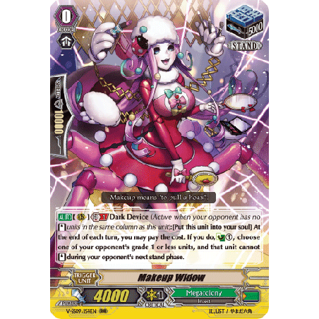Vanguard_TCG_card_V-SS09_154EN_RRR_Makeup_Widow_REVIVAL_SELECTION