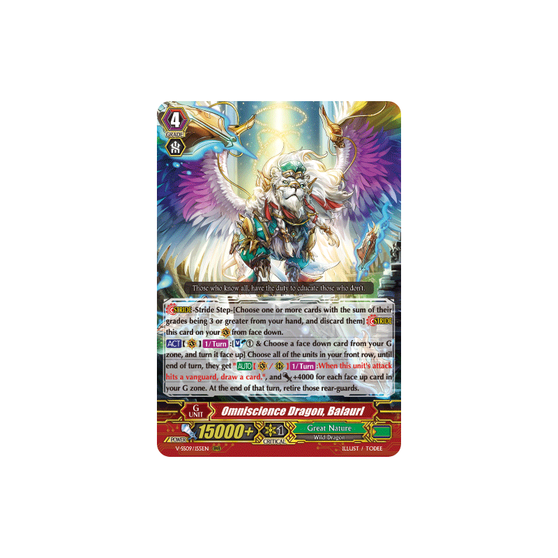 Vanguard_TCG_card_V-SS09_155EN_RRR_Omniscience_Dragon_Balaurl_REVIVAL_SELECTION