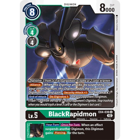 EX4-036 U BlackRapidmon Digimon