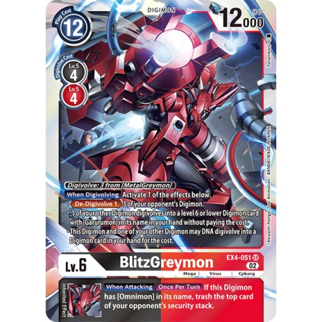 EX4-051 SR BlitzGreymon Digimon