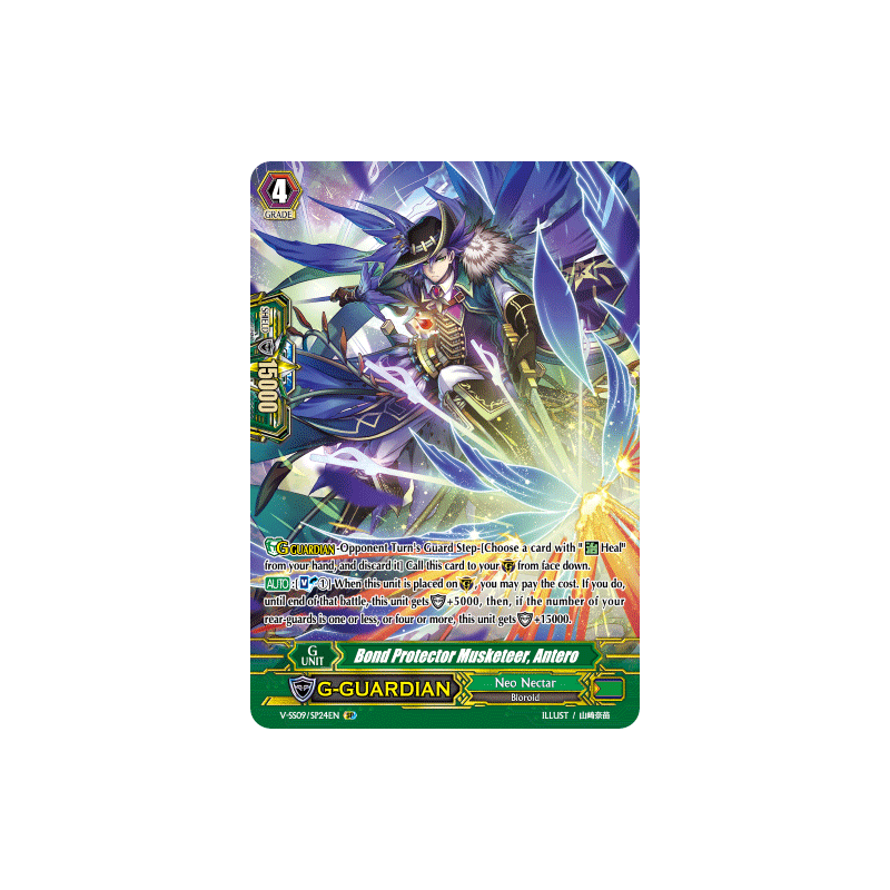 Vanguard_TCG_card_V-SS09_SP24EN_SP_Bond_Protector_Musketeer_Antero_REVIVAL_SELECTION