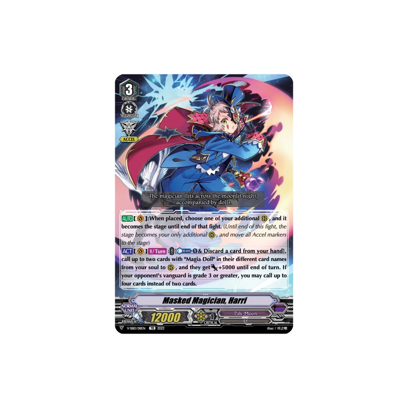 Vanguard_TCG_card_V-SS10_011EN_Foil_Masked_Magician_Harri_Premium_Battle_Deckset_2023