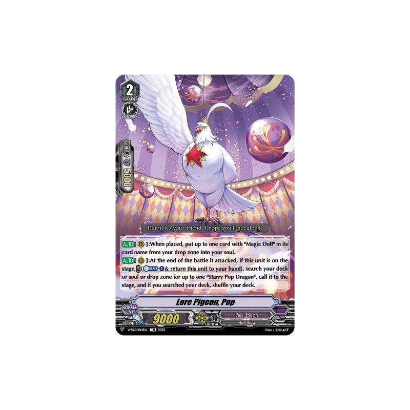 Vanguard_TCG_card_V-SS10_014EN_C_Lore_Pigeon_Pop_Premium_Battle_Deckset_2023