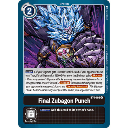 Digimon_TCG_BT4-109_Final_Zubagon_Punch_Common_Great_Legend_Card_Game