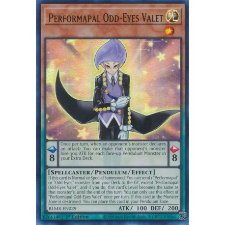YGO BLMR-EN029 UR Performapal Odd-Eyes Valet