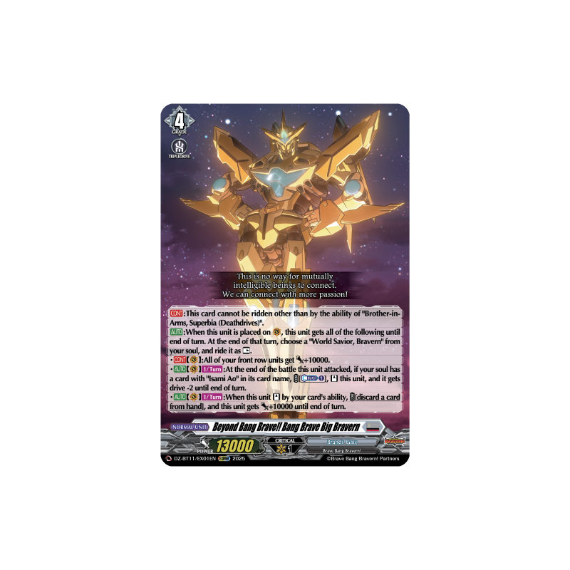 Vanguard_TCG_card_DZ-BT11_EX01EN_EX_Beyond_Bang_Brave_Bang_Brave_Big_Bravern_Symphony_of_Might_Bloom