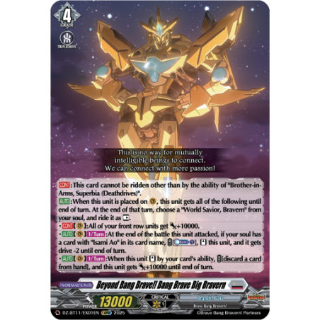 Vanguard_TCG_card_DZ-BT11_EX01EN_EX_Beyond_Bang_Brave_Bang_Brave_Big_Bravern_Symphony_of_Might_Bloom